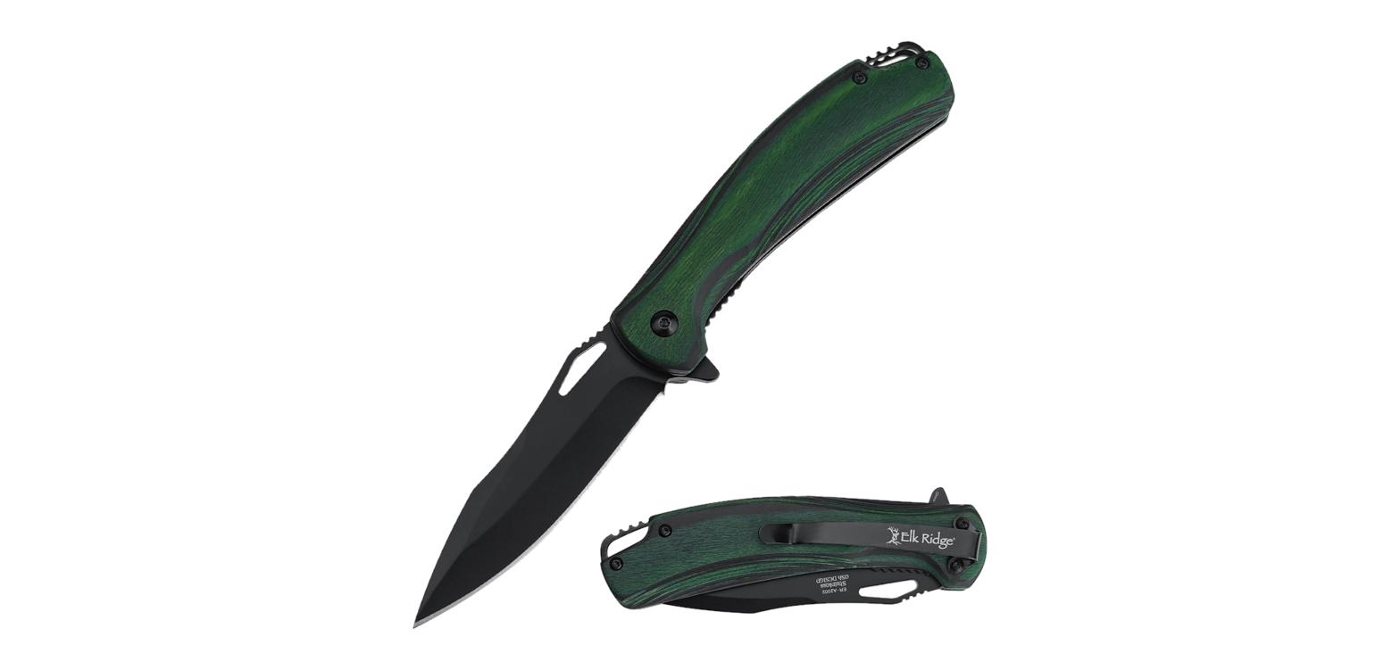Elk Ridge Elk Ridge - Spring Assisted Knife - ER-A2002GN