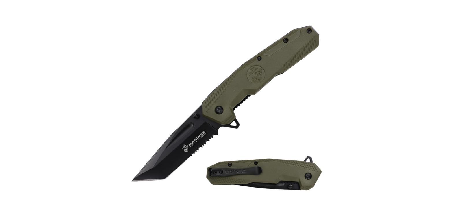 USMC USMC - Spring Assisted Knife - M-A3007GN